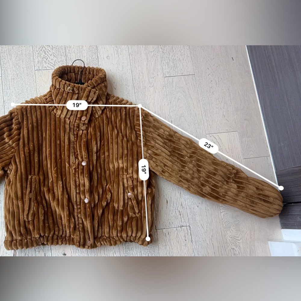 BDG Tan Ribbed Puff Jacket Size Small - Picture 10 of 13
